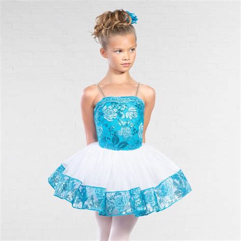 1st Position Sequin Lace Bodice With Matching Trim Tutu Skirt Dazzle