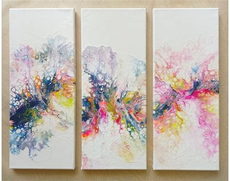 Triptych.abstract Canvas Painting Abstraction. Original From the Author ...