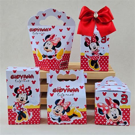 Personalizados Da Minnie Vermelha - Kit 50 Personalizados Minnie Vermelha | Elo7 Produtos Especiais