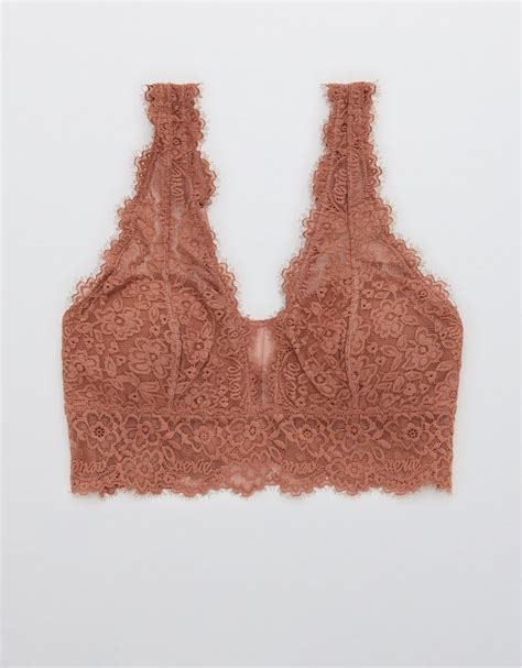 Bralette Aerie Eyelash Lace Acolchado Escotado Tienda Online