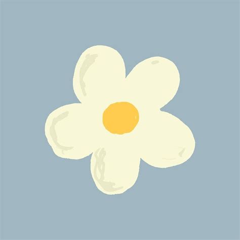 Download premium vector of White flower element vector cute hand drawn ...