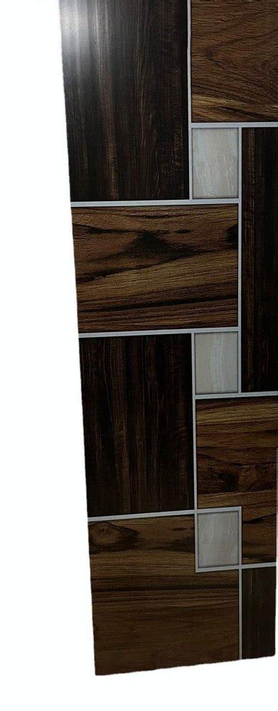 Polished Dark Brown Base Design Fiber Bathroom Door Design Pattern