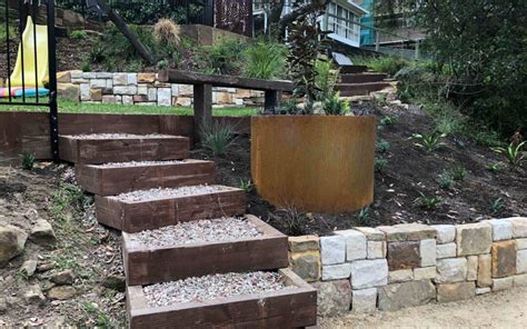 Retaining Wall Ideas For Sloped Backyards Levelling A Sloped Block