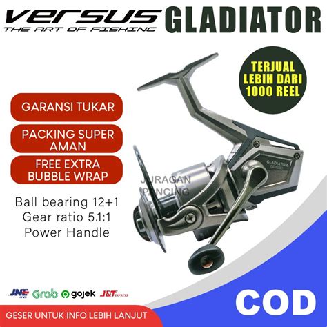 Jual Reel Katrol Pancing Versus Gladiator 1000 6000cocok Kolam Kuat