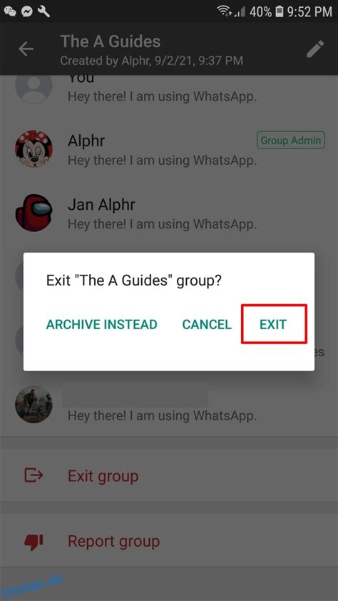 So löschen Sie eine Gruppe in WhatsApp 1techpc de