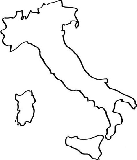 Italy map drawing - Map of Italy drawing (Southern Europe - Europe)