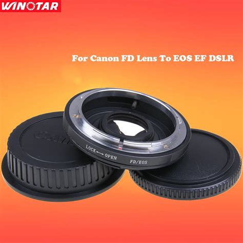 Camera Lens Mount Adapter with Optical Glass for For Canon FD Lens To ...