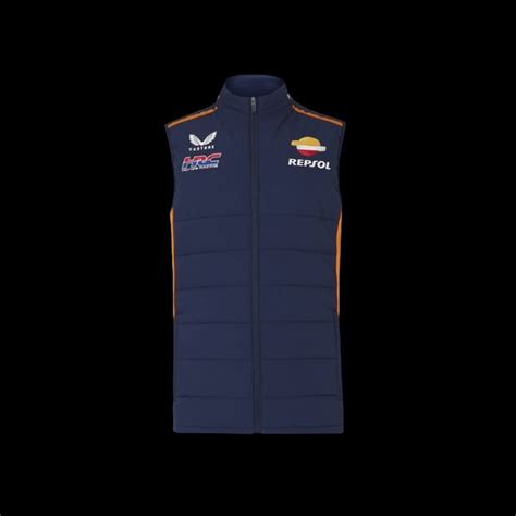 Veste Repsol Honda HRC Moto GP Mir Marini Sans Manches Bleu Marine