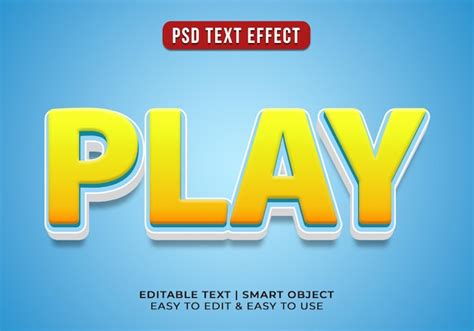 Effets De Texte De Jeu De Style 3D Modifiables PSD Gratuite