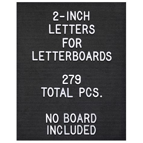 Letter Board Plastic Letters Set 2 Inch, Letter Board Letters Only NO