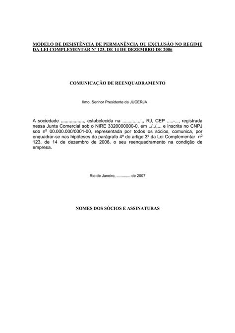 Modelos Para Me E Epp Enquadramento E Reenquadramento Pdf