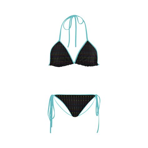 Dots Colors Modern Colorful Pattern Design Custom Bikini Swimsuit ID D