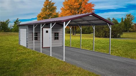 X X Vertical Roof Metal Combo Unit Eagle Carports