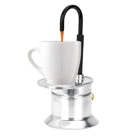 Single Tube Moka Pot 1 Cup 50ml Aluminum Alloy Spout Stovetop Italian