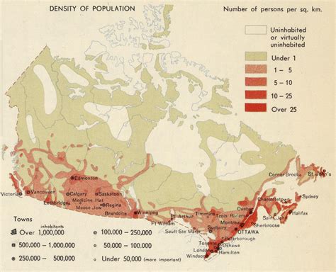 Population Density Of Canada : MapPorn