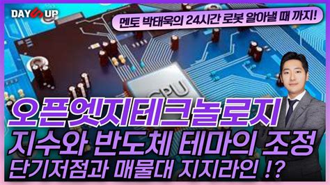 오픈엣지테크놀로지 주가전망 지수와 반도체 테마의 조정 단기저점과 매물대 지지라인 Youtube