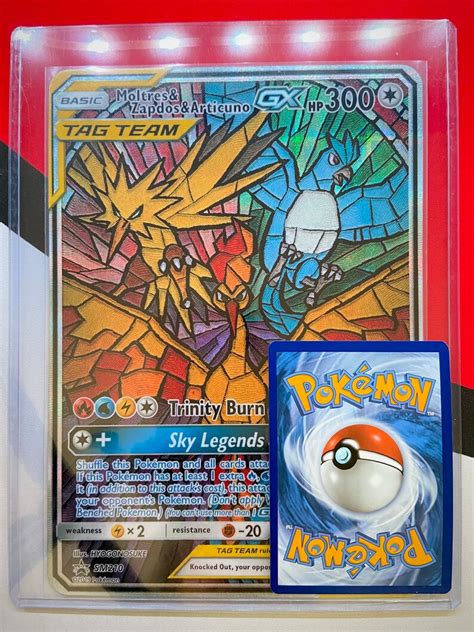 Custom Jumbo Moltres Zapdos Articuno Gx Tag Team D Squares Holo