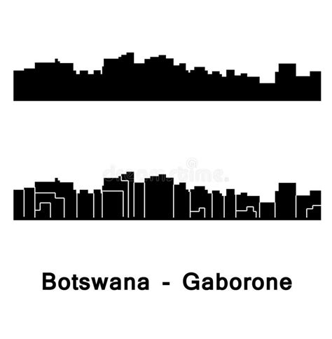 Gaborone, Botswana City Silhouette Stock Vector - Illustration of ...