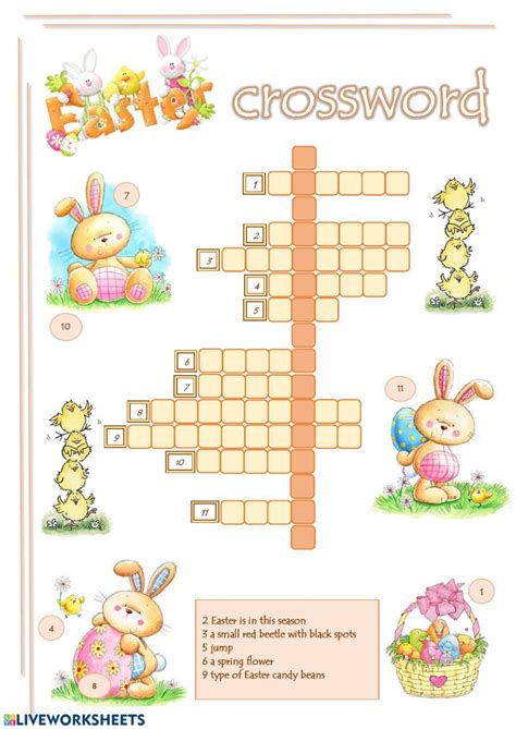 Easter Crossword Worksheet Artofit