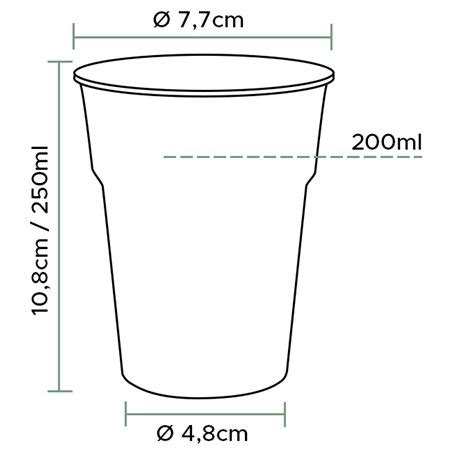 Vaso Reutilizable Irrompible Pp Cerveza Transparente Ml Uds