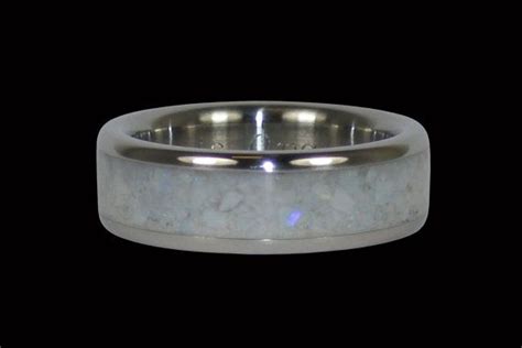 A Wedding Ring Made Out Of White Marble