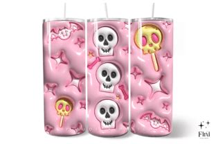 D Inflated Halloween Tumbler Wrap Graphic By Finiolla Design