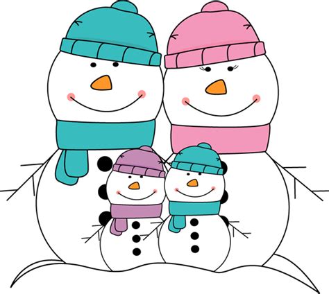 Clipart Snowman Family