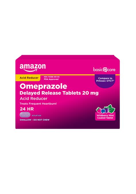 Amazon Basic Care Omeprazole Delayed Release Orally Disintegrating Tablets