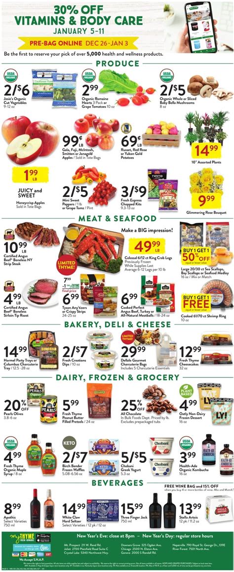 Fresh Thyme Ad Dec 26 2021 Jan 4 2022 Weeklyads2