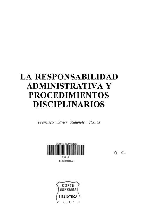 Responsabilidad Administrativa Y Procedimientos Disciplinarios En