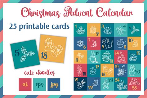 Advent Calendar | JPG Christmas Cards Graphic by AnnaViolet store ...