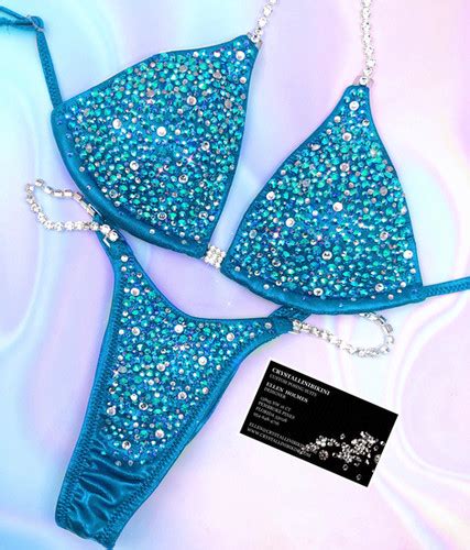 Oriana Turquoise Competition Bikini Crystallinibikini