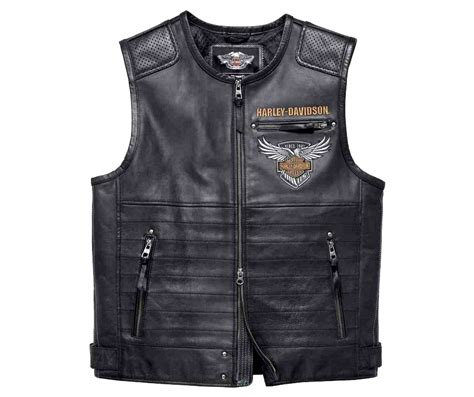 Men S Leather Vest Harley Davidson Replica Leather Vest Etsy Australia