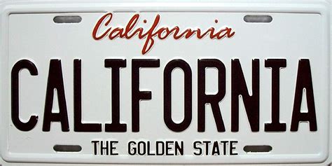 California State License Plate Novelty Fridge Magnet