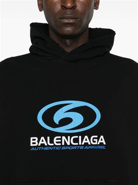 Balenciaga Moletom Surfer Capuz E Logo Preto FARFETCH BR