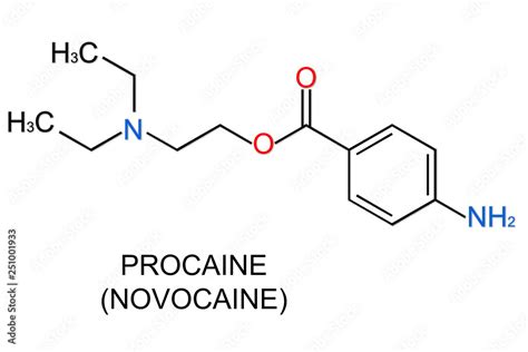 The Chemical Formula Of Procaine Anesthetic Agents Used For Local