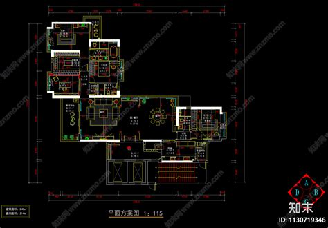 欧式古典室内家装施工图下载【id1130719346】知末案例馆