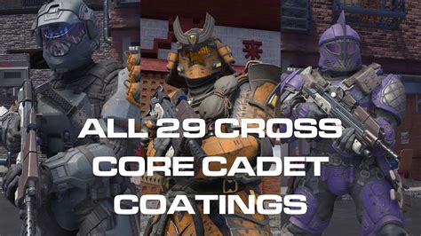 All 29 CROSS CORE Cadet Coatings All Cores Are Free In Game