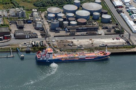 Ipswich Aerial Image K Ships Tanker NIKE In The Port Of Ipswich On