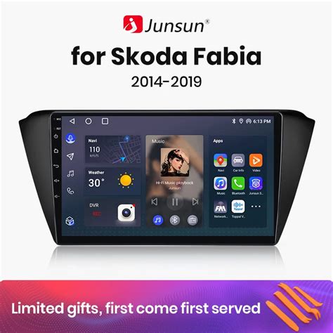 Junsun V1 AI Voice Wireless CarPlay Android Auto Radio For Skoda Fabia