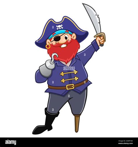 Pirate Treasure Cartoon Illustration Ausgeschnittene Stockfotos Und