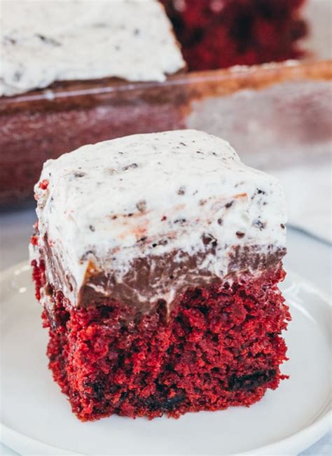 Red Velvet Oreo Poke Cake Cake Mix Based I Scream For Buttercream