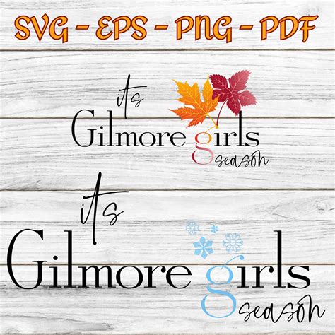 İt s Gilmore Girls Season Svg Black or White 4 Designs Gilmore Girl