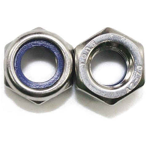 M Stainless Steel Self Lock Nylon Inserted Hex Lock Nuts Pcs