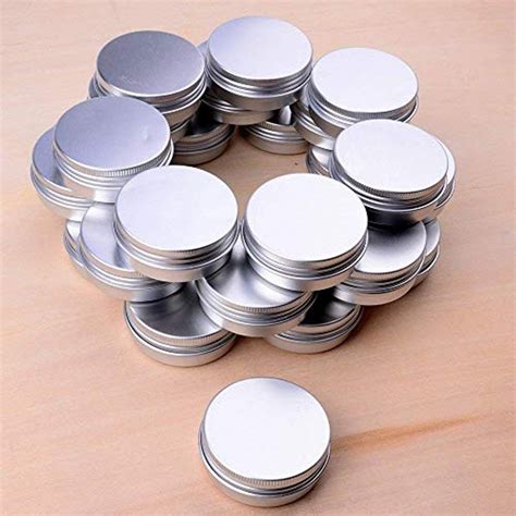 30 Ml（1 Oz） Silver Aluminum Round Lip Balm Tin Storage Jar Containers With Screw Cap For Lip