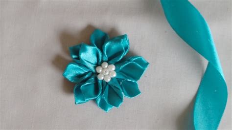 Diy Satin Ribbon Flower Ribbon Flower Sewing Hacks Hand Embroidery Designs Youtube