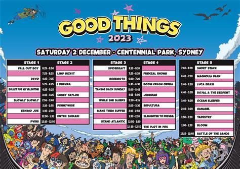 good things fest 2023 timetables and maps sydney – Wall Of Sound