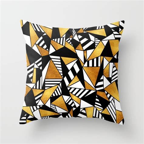 black and gold accent pillows. black and gold couch pillows. black and ...