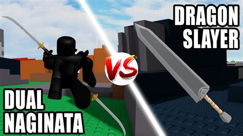 Combat Warriors Dual Naginata Vs Dragon Slayer Roblox Youtube