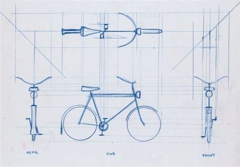 Orthographic Drawing Bicycle Orthographic Drawings Pinterest